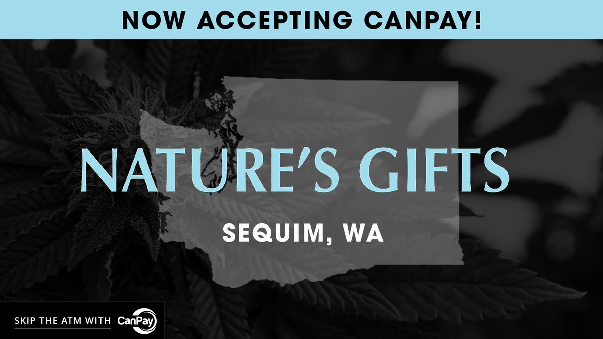 CanPayDebit's tweet photo. We are happy to partner with @naturesgifts420 to bring CanPay to their Sequim, WA location! Now you can shop their fantastic products, and checkout out cash-free with CanPay! - https://t.co/gwk1AG0J0Q
#NaturesGifts420 #SequimWA #WACannabis #CanPay #YesWeCanPay https://t.co/WTkjzwlt5s