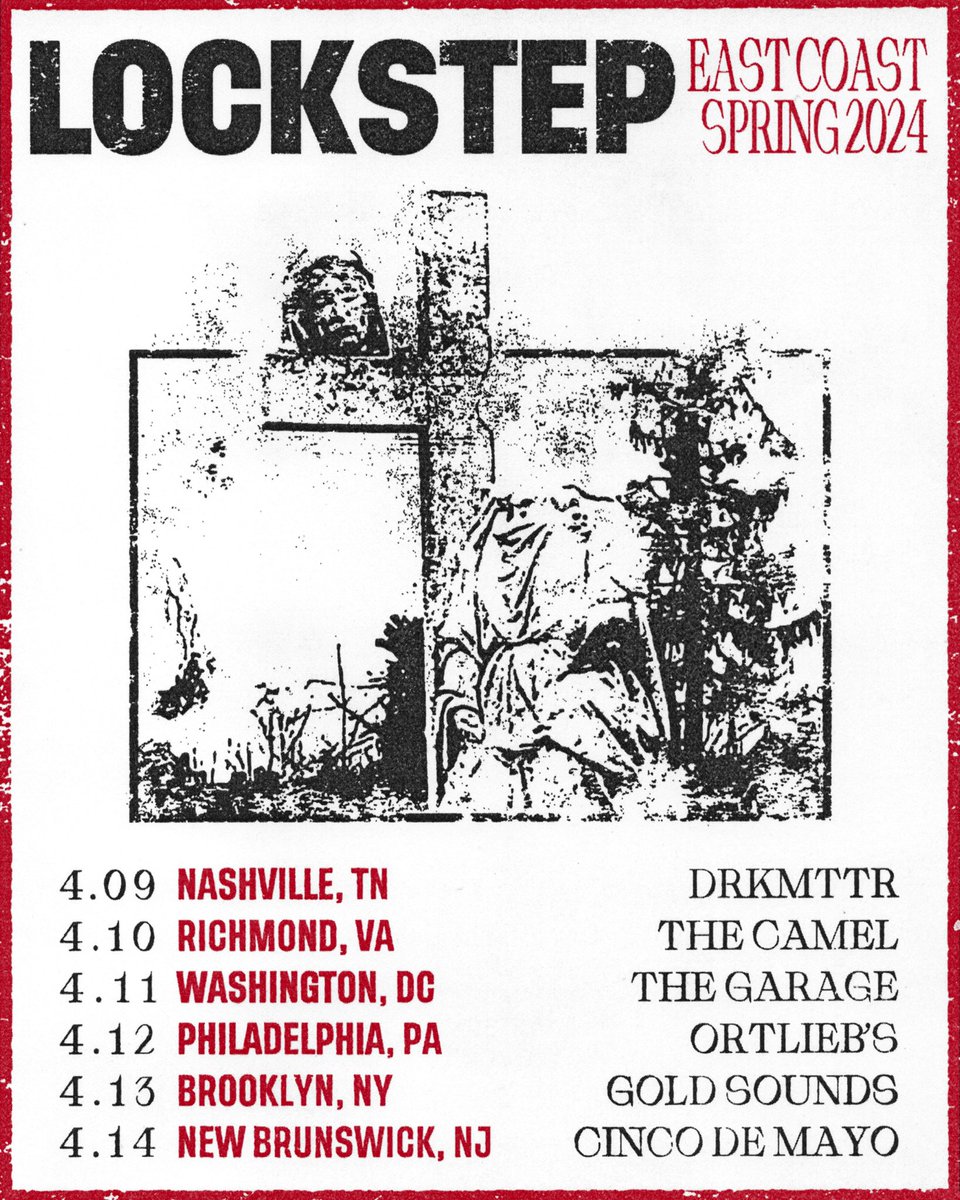 lockstepnoise's tweet photo. LOCKSTEP EAST COAST SPRING 2024 COME THRU. SOME TICKETS IN BIO, OTHERWISE ITS PAY AT THE DOOR 

FLYER @JoeyGinaldi https://t.co/BH1KL1dZIK