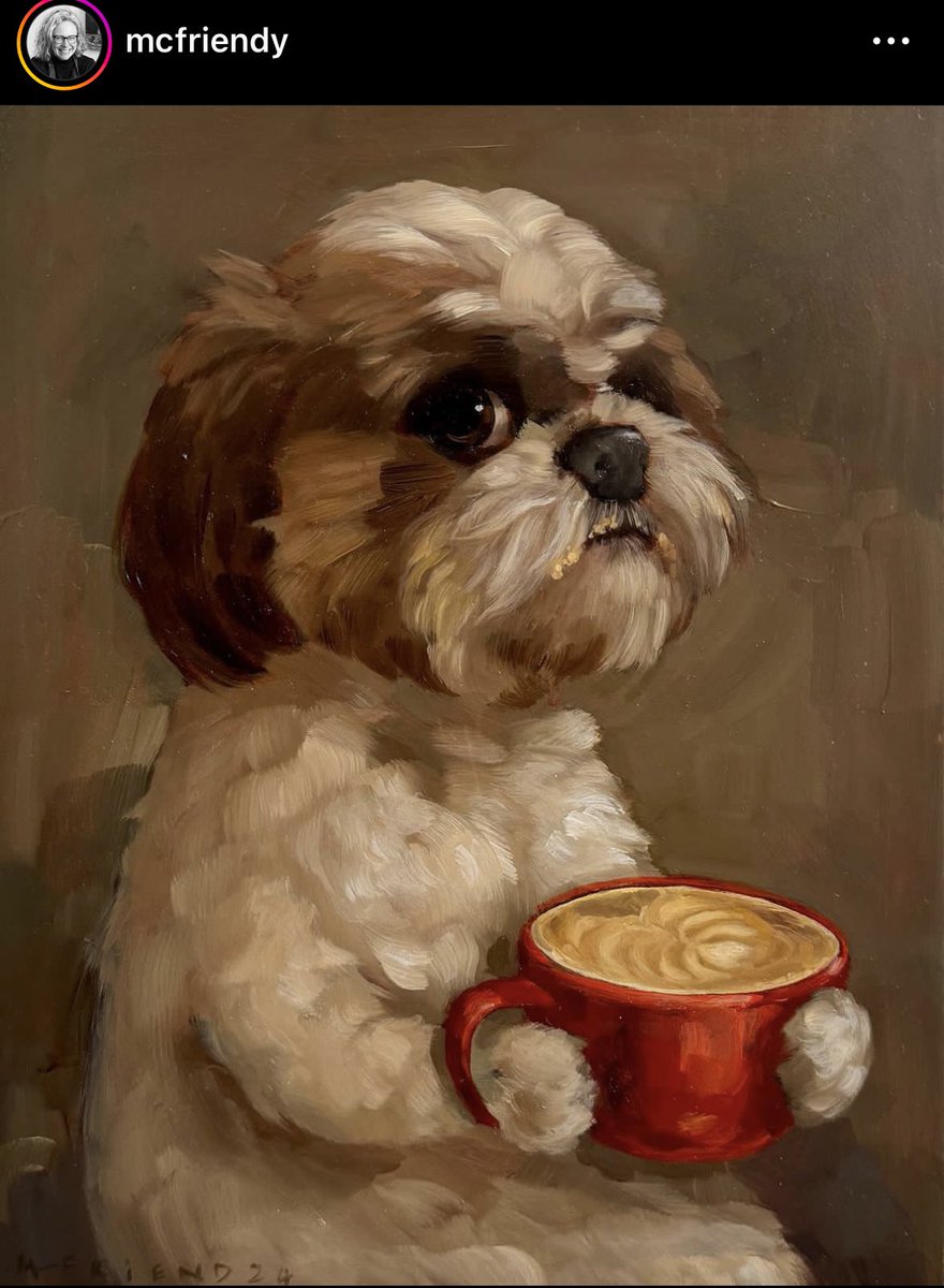 ihadanangel's tweet photo. eu AMO essa artista que pinta cachorrinhos desconfiados https://t.co/wbGFxEdFpu