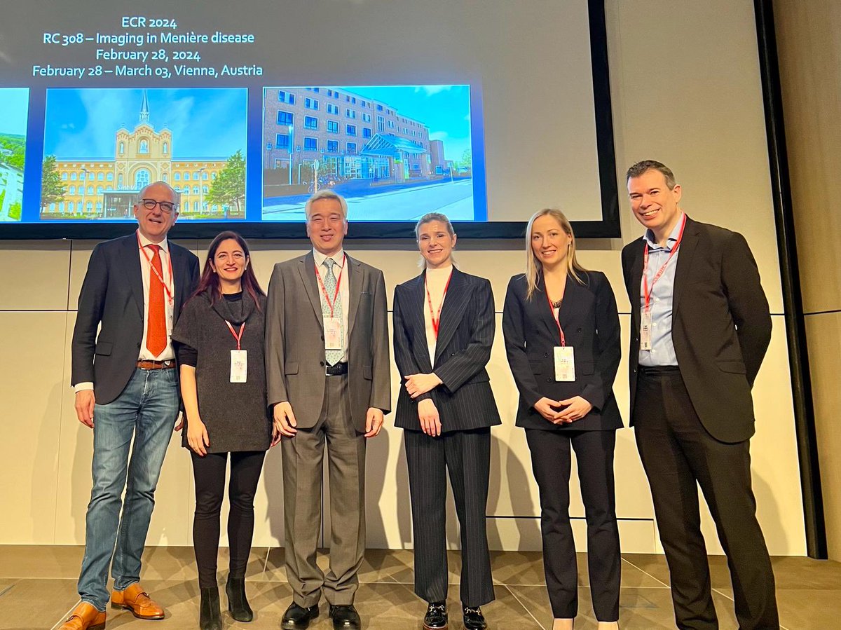 Outstanding session on MRI in Menière at ECR today in the presence of hydrops imaging pioneer Prof Naganawa @ESHNRSociety @ASHNRSociety @sejconnor @AnnePeporte @burceozgen #ESHNR2024 #ECR2024