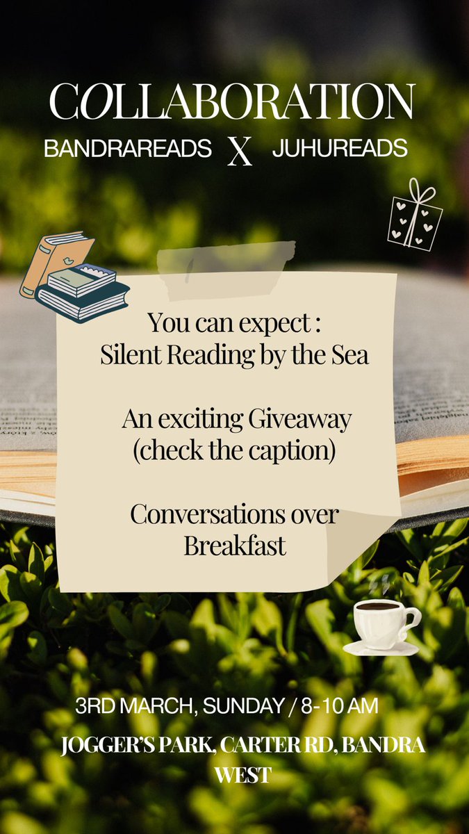 juhureads's tweet photo. With Bandra Reads (https://t.co/p7nxlQJ3Ay) https://t.co/1ub7dY6tvw