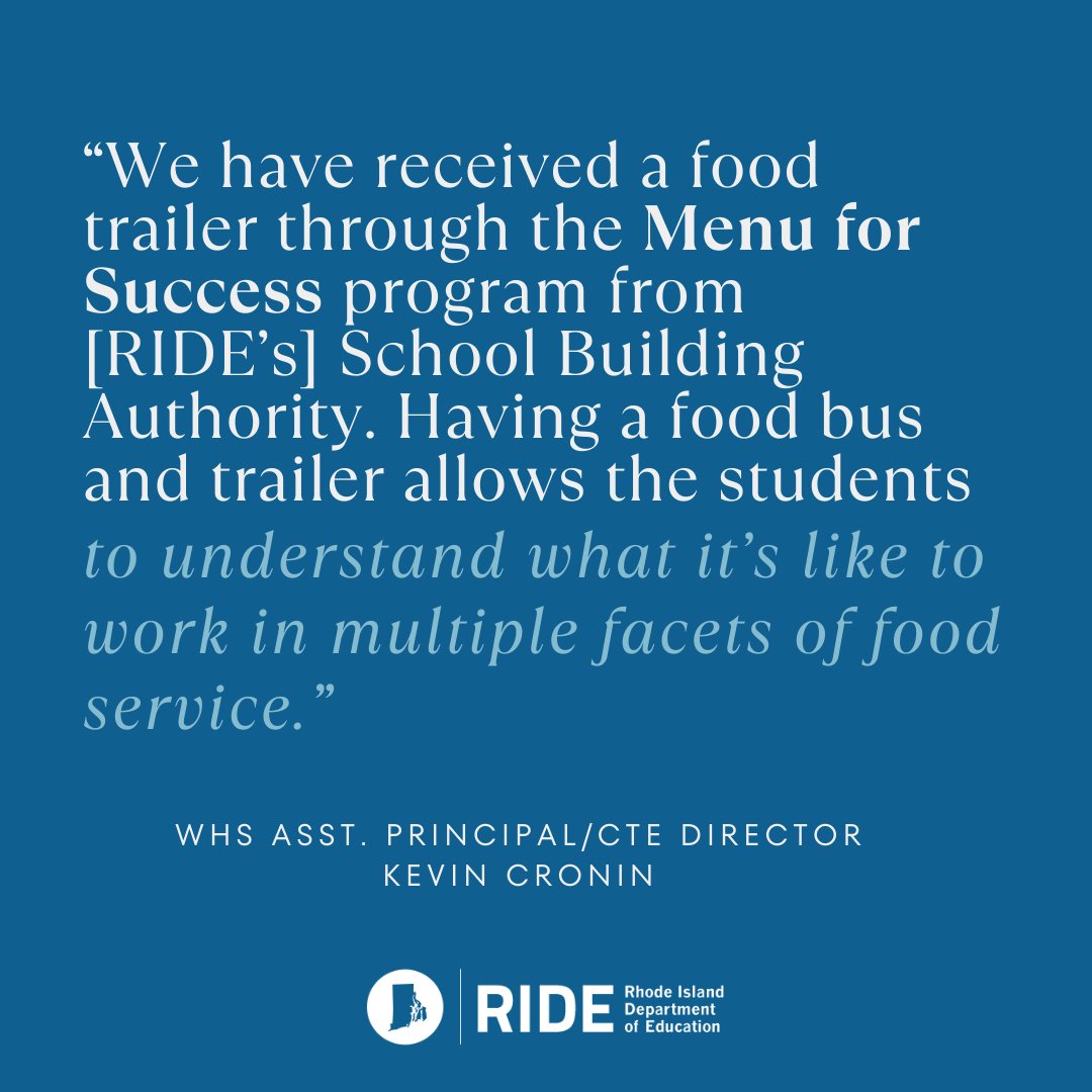 RIDeptEd's tweet image. .@WPSBulldogs is ready for #MenuForSuccess! #CTEMonth @WesterlySuper