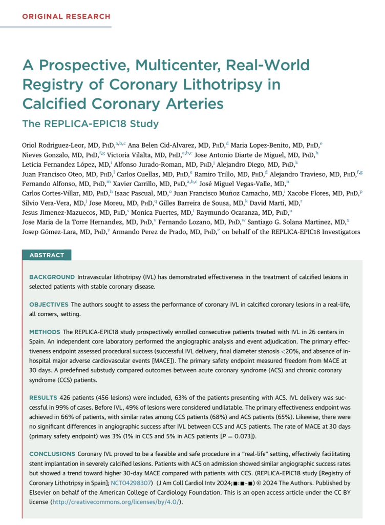 Great results with IVL from real-world data. Proud to be part of it and waiting for 1-year follow-up 💪🏻