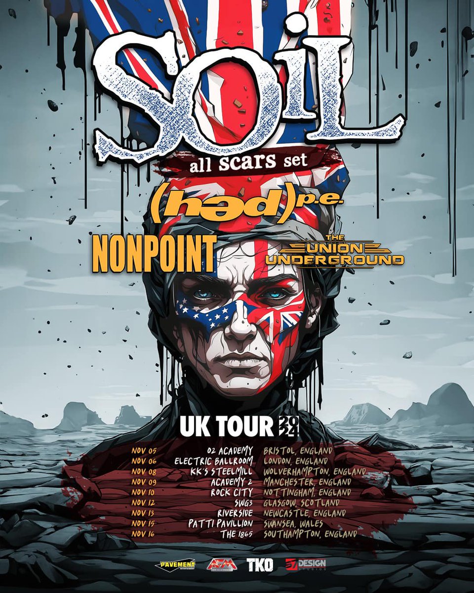 UK we're finally coming back!!! Excited to jump across the pond with our brothers in @soiltheband @nonpoint and @TheUUofficial Tickets go on sale this Friday and these shows will sell out so don't get caught sleeping...