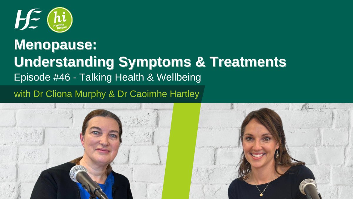 🎙️The latest episode of the HSE #TalkingHealthandWellbeing #Podcast discusses #menopause & #perimenopause, the impact it can have on #womenshealth & wellbeing, and the symptoms & treatments available. 🎧Listen to find out more from experts in this area: bit.ly/42UbxG2