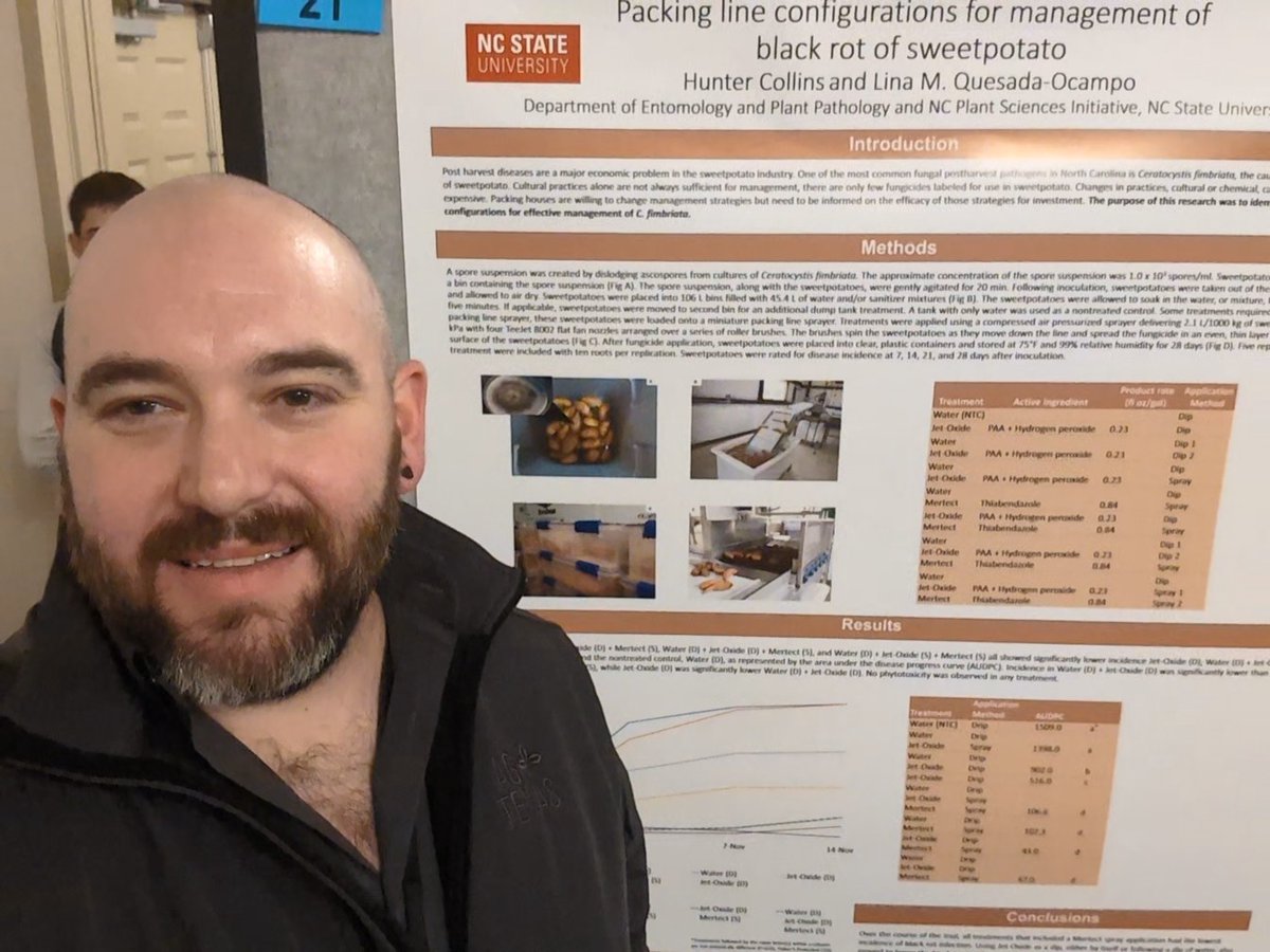 Hunter Collins (@hcollinsncsu) on Twitter photo If you are curious how #sweetpotato packing lines work, or can be improved, come see my poster at the APS Southern Division Meeting! <a href="/QuesadaLabNCSU/">NC State Veggie Pathology</a> <a href="/NC_PSI/">N.C. Plant Sciences Initiative</a> <a href="/NCSU_DEPP/">NCSU Entomology & Plant Pathology</a> If you are curious how #sweetpotato packing lines work, or can be improved, come see my poster at the APS Southern Division Meeting! <a href="/QuesadaLabNCSU/">NC State Veggie Pathology</a> <a href="/NC_PSI/">N.C. Plant Sciences Initiative</a> <a href="/NCSU_DEPP/">NCSU Entomology & Plant Pathology</a>