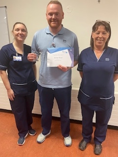 CONGRATULATIONS to Star award winner Michael Wood for his commitment and dedication in rolling out BLS training across the RCH site. Michael has received excellent feedback from all professions for his thorough and practical approach. Who says training is boring? @NHSGrampian