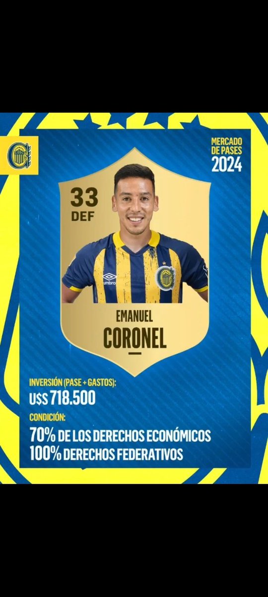 Tema Emanuel Coronel |
No coinciden las informaciones emitidas por los clubes en Cuestión.
#Banfield informó que vendió el 50% del pase en 900 mil dólares mientras que desde #RosarioCentral se dice que adquirieron el 70% de los derechos económicos y el 100% de los derechos
