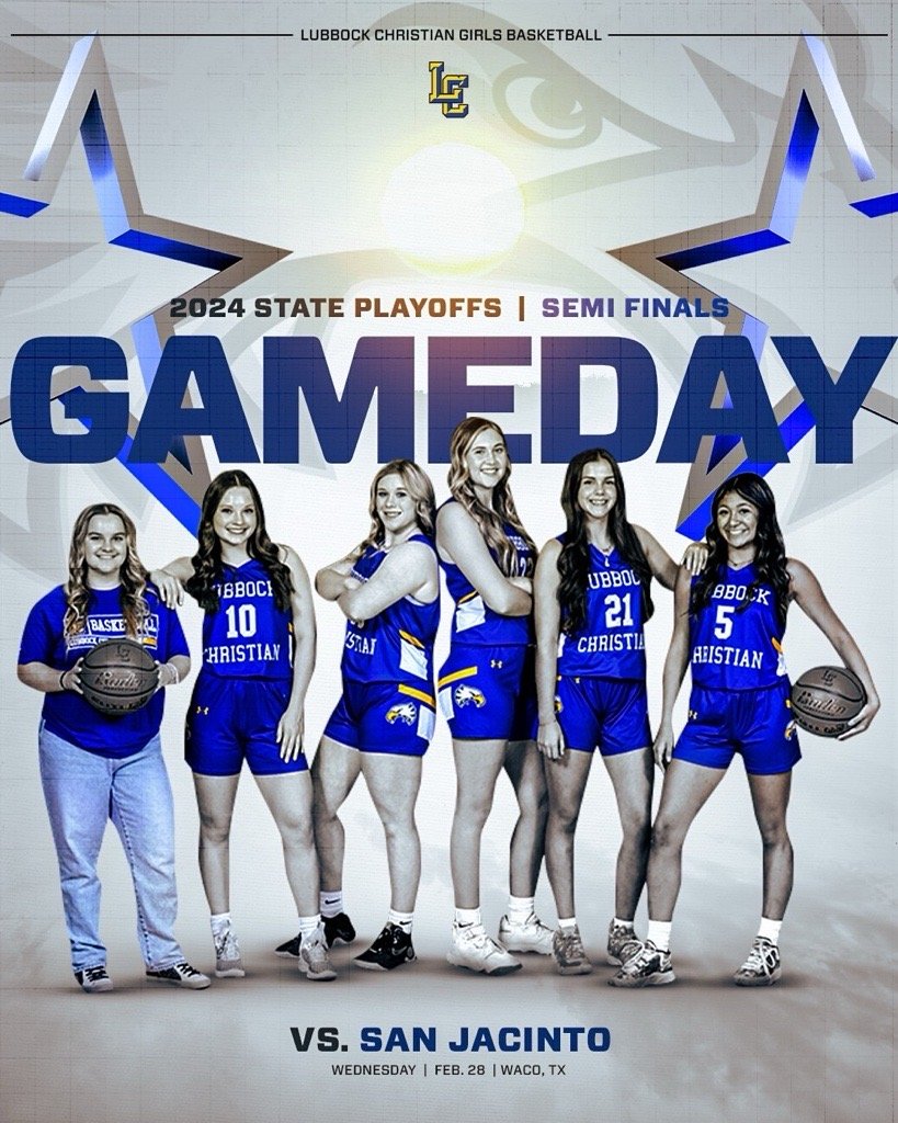 🏀 GBB| STATE SEMIFINALS
🗓️ Weds Feb 28

🆚 San Jacinto
⏰ 6:00 PM
📍 Robinson HS, Waco
🖱 bit.ly/2024lcs-state
📺 tappstvnetwork.com
🎙 tapps.biz/tapps-radio-st…
#MAXOUT 🦅 <a href="/LCHSEagles/">LC Athletic Department</a>