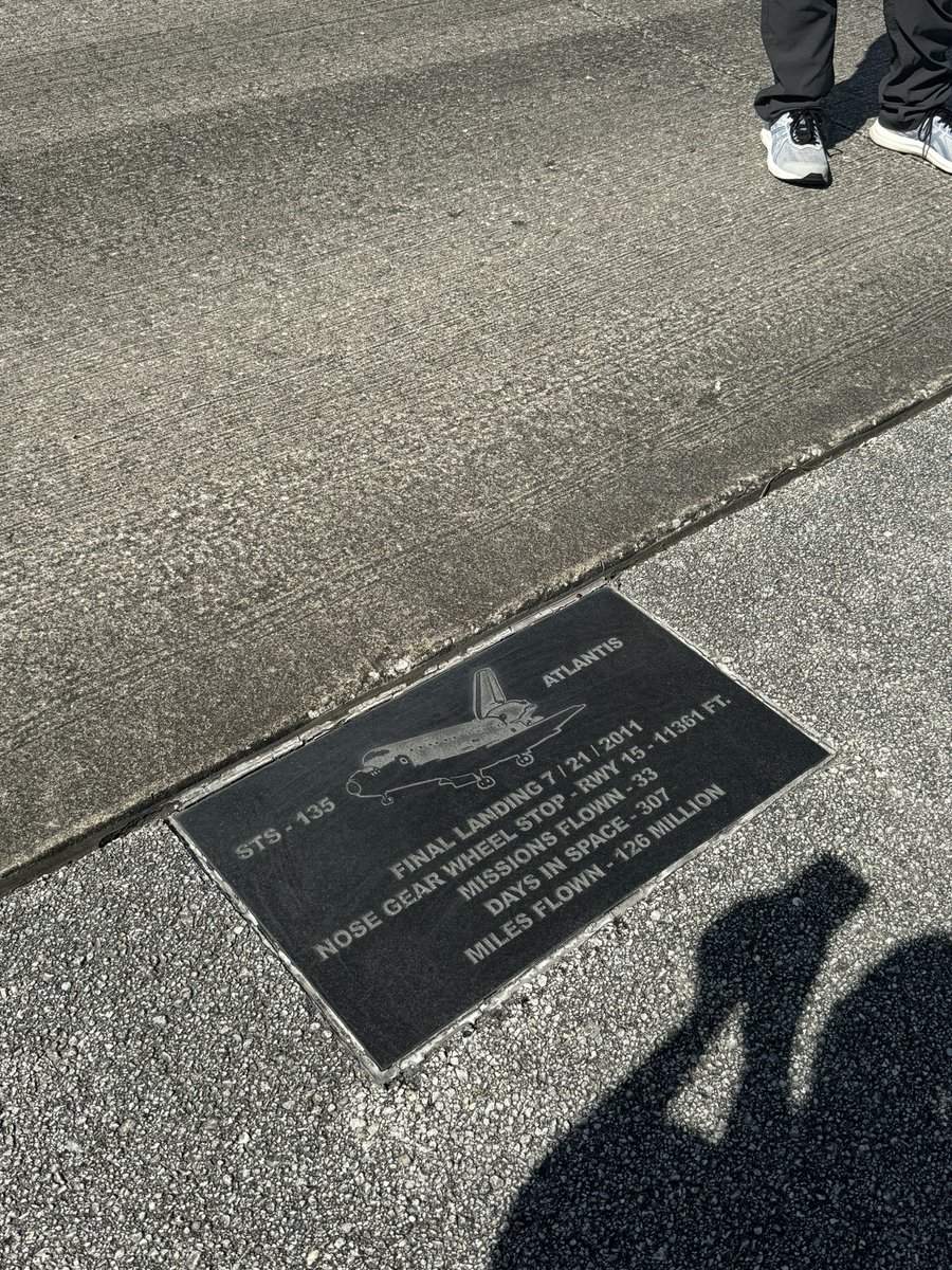 Cool piece of space history. This is the spot the final space shuttle landed at KSC #nasasocial #crew8 @NASASocial @NASAKennedy
