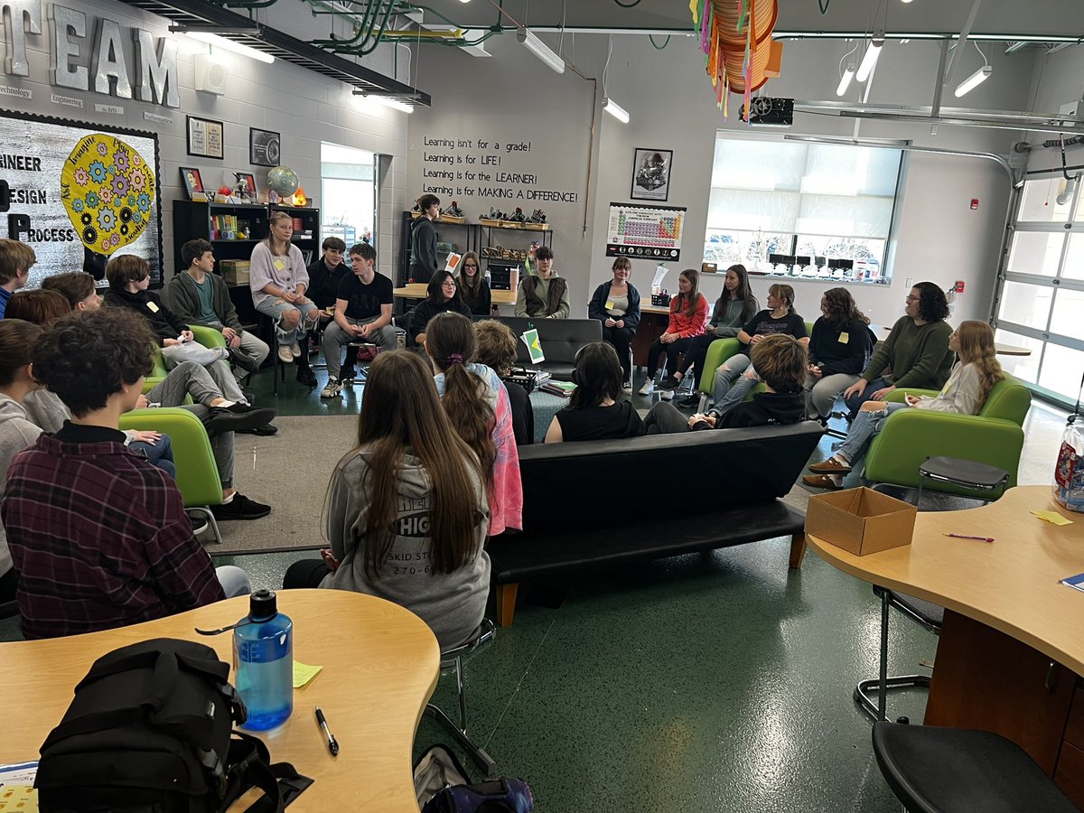 Meade_GATE's tweet photo. We love friendly competitions during our MCHS GATE meetings. Strategy and focus delivered a win for the yellow team while playing a new game, “ Not My Name”. https://t.co/0qVJF41n6N