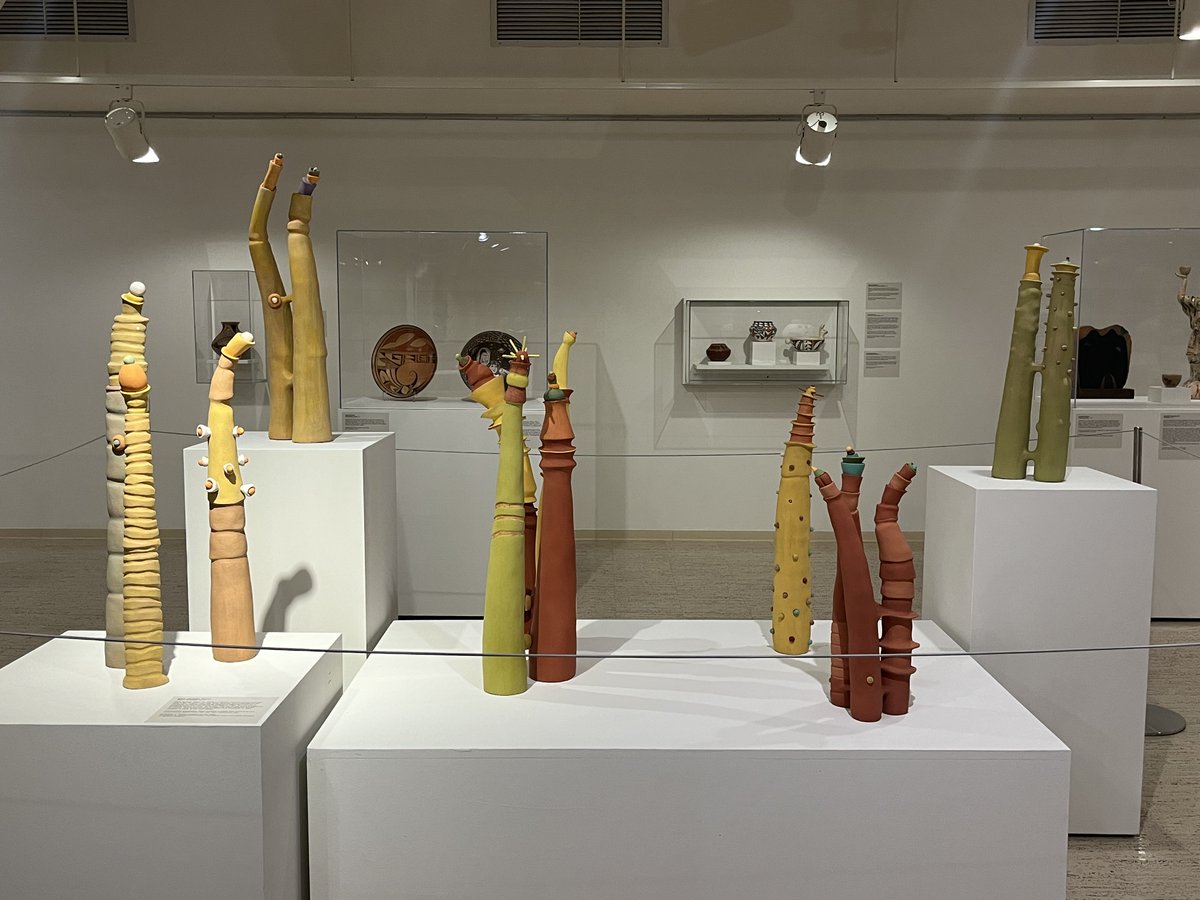 TweedMuseum's tweet photo. Welcome back to Gallery Gems!

This week we have a piece titled "Moon Orchids" made by Native American artist Nora Naranjo Morse. This piece is made with hand-built and wheel-thrown Santa Clara and Taos micaceous clay. 
"Moon Orchids" can be found in our Clay Culture exhibit! https://t.co/Zq337KNAPZ