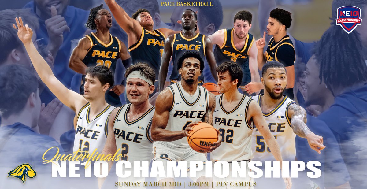 Pace Athletics (@paceuathletics) on Twitter photo 🔥 Setters 🔥
It’s time for the playoffs!
1st Round
<a href="/PaceWBB/">Pace Women's Hoops</a> Friday, March 1st at 5:30PM
🎟️ shorturl.at/qrA57
Quaterfinals
<a href="/PaceMBB/">Pace Men's BBALL</a> Sunday, March 3rd at 3PM
🎟️ shorturl.at/prQW7
📸 Get yourself a professional picture & social media shoutout if wearing Pace merch! 🔥 Setters 🔥
It’s time for the playoffs!
1st Round
<a href="/PaceWBB/">Pace Women's Hoops</a> Friday, March 1st at 5:30PM
🎟️ shorturl.at/qrA57
Quaterfinals
<a href="/PaceMBB/">Pace Men's BBALL</a> Sunday, March 3rd at 3PM
🎟️ shorturl.at/prQW7
📸 Get yourself a professional picture & social media shoutout if wearing Pace merch!