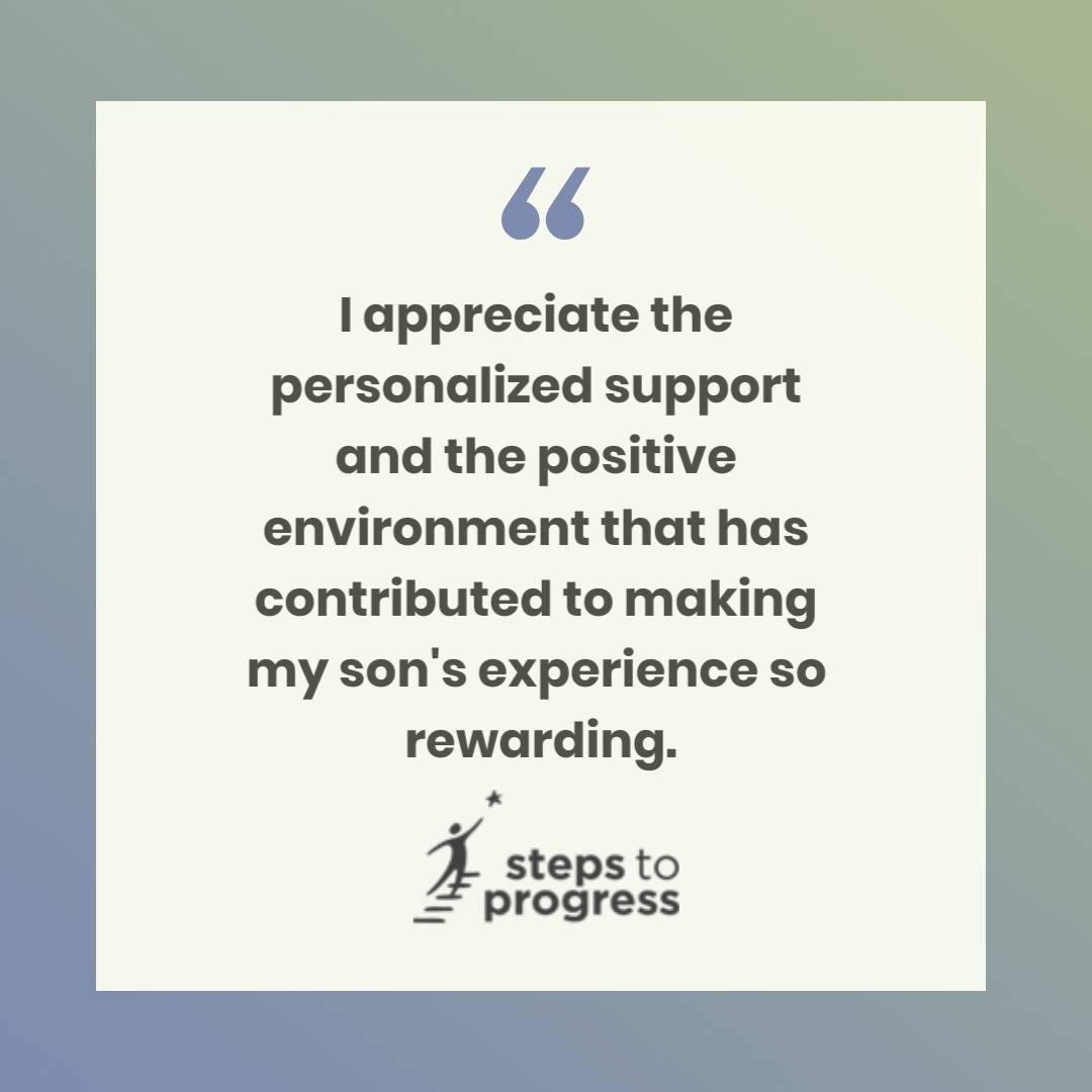 Celebrating small victories and big smiles at Steps to Progress! 🌟 Our recent review warms our hearts as we witness the positive impact of ABA therapy on our clients. Every step forward is a step to progress! #ABATherapy #ABA #ABATherapyClinic #StepsToProgress