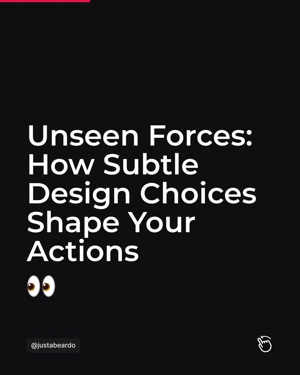 justabeardo's tweet image. Unseen Forces: How Subtle Design Choices Shape Your Actions👀
#uxdesign #ux #learnux #uxd