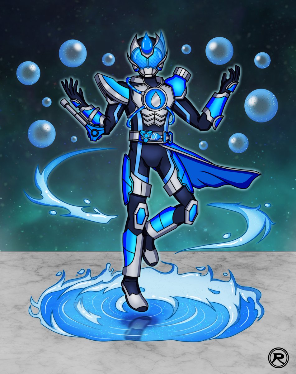 ryuki_kento_art's tweet photo. WATER WARRIOR HYDR-ONE (OC). This is my character design submission for Jogja Heroes Week
#仮面ライダー #kamenrider #kamenridergotchard #ridekamens #commissionopen #powerrangers #tokusatsu #manga #comic #superhero #illustration #ultraman #bardion #supersentai #boonboomger https://t.co/9kUP5Jv7T4