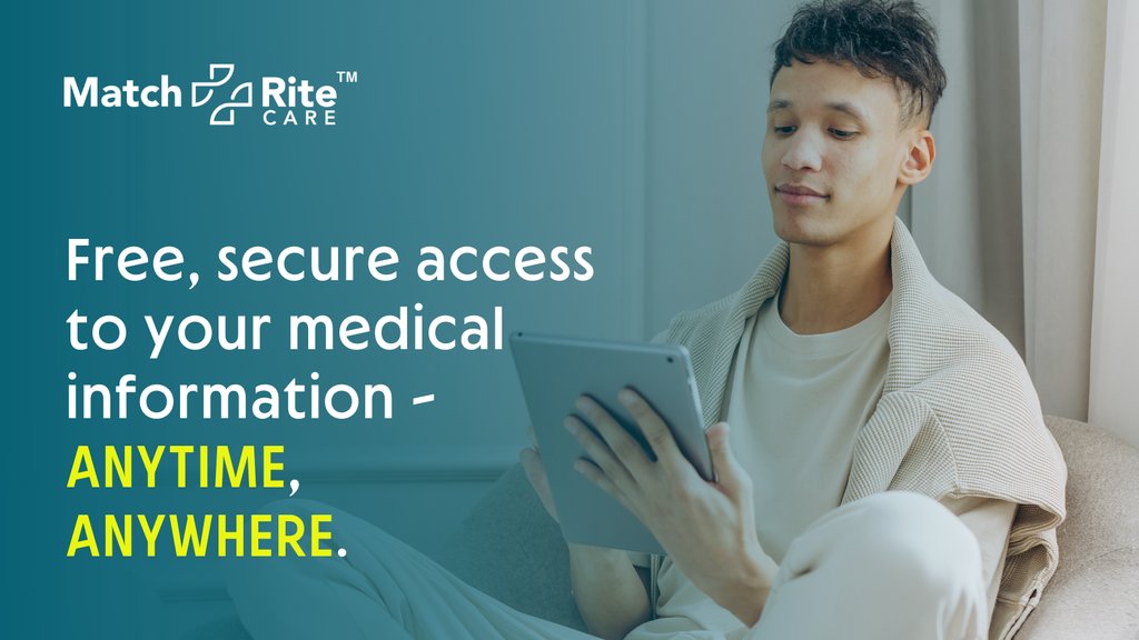 matchrite's tweet image. Did you know you're entitled to access all of your medical records electronically using your app of choice? MatchRite Care™ provides free, secure access to your medical information — anytime, anywhere. Discover how we put patients first: hello.matchritecare.com #knowyourportals