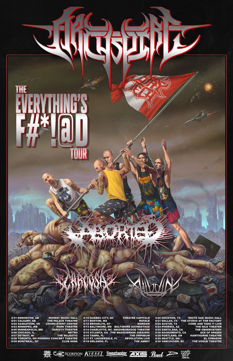 carcosabc's tweet photo. BC COMING FOR YA! Can’t wait to join our fellow BC boys @Archspireband on this monstrous tour with @abortedmetal and @AlluvialMetal. There’s more Canada shows than usual, so do us proud Canucks! Where we seeing you? 👀 https://t.co/ZfmFx98xBM