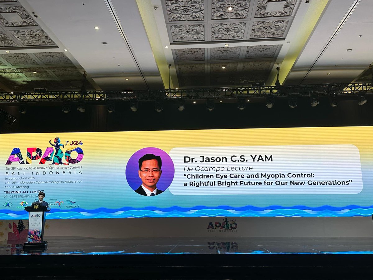 IPOSCofficial's tweet photo. Congratulations to Dr Jason Yam @JasonYam7 the chair of training and education committee of #IPOSC and also the first Paediatric
He also gave APAO De Ocampo Lecture 2024. It was during the APAO meeting in Bali, Indonesia. https://t.co/ePzypltBpc
