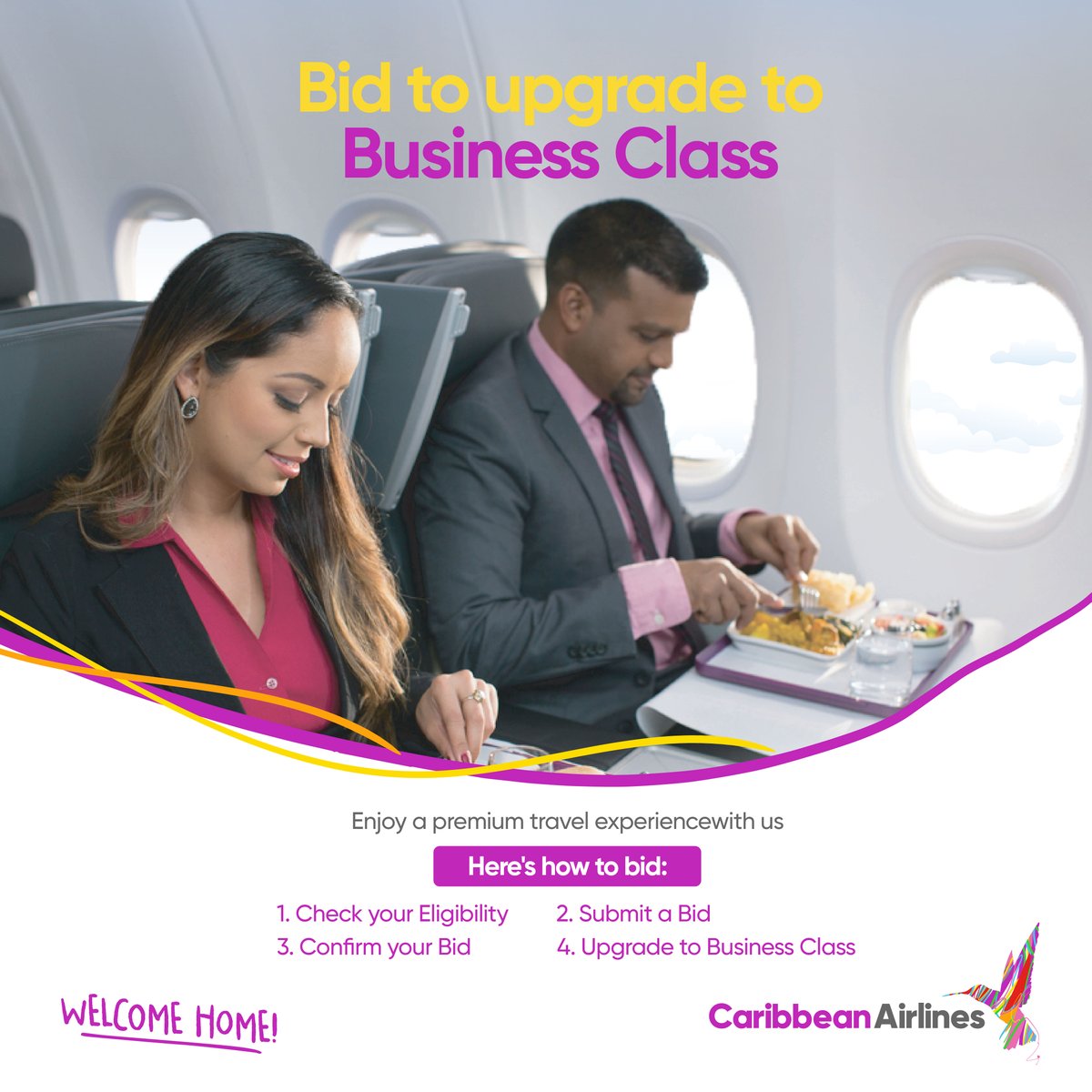 Caribbean Airlines on X: &ldquo;Welcome Home to Caribbean Upgrade✨ Make 