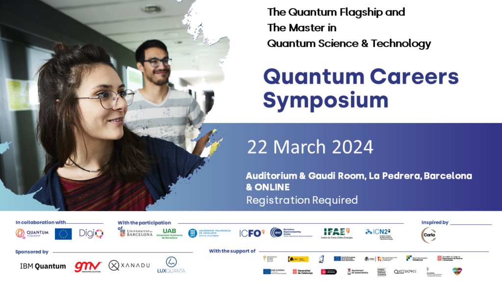 ICCUB (@icc_ub) on Twitter photo ⚛️Join the next #QuantumCareers Symposium to get a glimpse of the career paths and job opportunities available and network with students, researchers, and professionals in academia & industry!
📆22 March
📍<a href="/LaPedrera_BCN/">La Pedrera-Casa Milà</a>
📎carlahub.eu/events/quantum…
<a href="/QuantumFlagship/">Quantum Flagship</a> <a href="/DigiQMaster/">DigiQ</a> ⚛️Join the next #QuantumCareers Symposium to get a glimpse of the career paths and job opportunities available and network with students, researchers, and professionals in academia & industry!
📆22 March
📍<a href="/LaPedrera_BCN/">La Pedrera-Casa Milà</a>
📎carlahub.eu/events/quantum…
<a href="/QuantumFlagship/">Quantum Flagship</a> <a href="/DigiQMaster/">DigiQ</a>