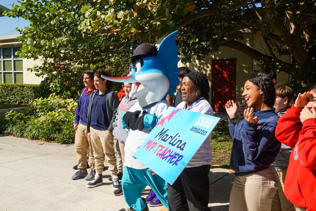 Billy the Marlin surprising another MVP Teacher in South Florida with the support from <a href="/amazon/">Amazon</a>! 💙

Ms. Roundtree is a beacon of inspiration at Kinloch Middle School. With 40+ years of teaching, Ms. Roundtree has taught many lessons, touched many lives, and inspired many minds.