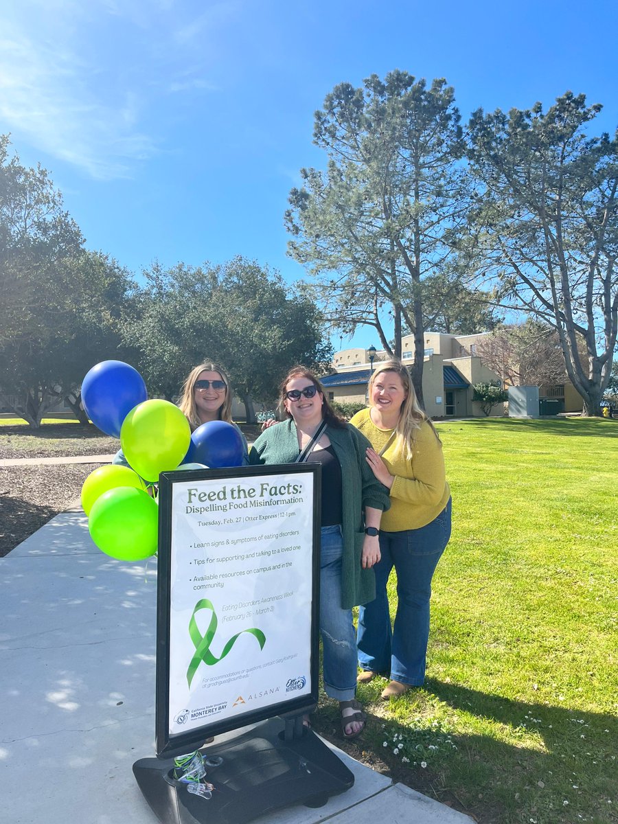 alsanallc's tweet image. In honor of #NEDAwarenessweek, Alsana clinicians partnered with @CSUMB Student Wellness and presented on campus. The Otter Kitchen served up some delicious snacks and sweets and we were able to answer questions and share information with students and staff!