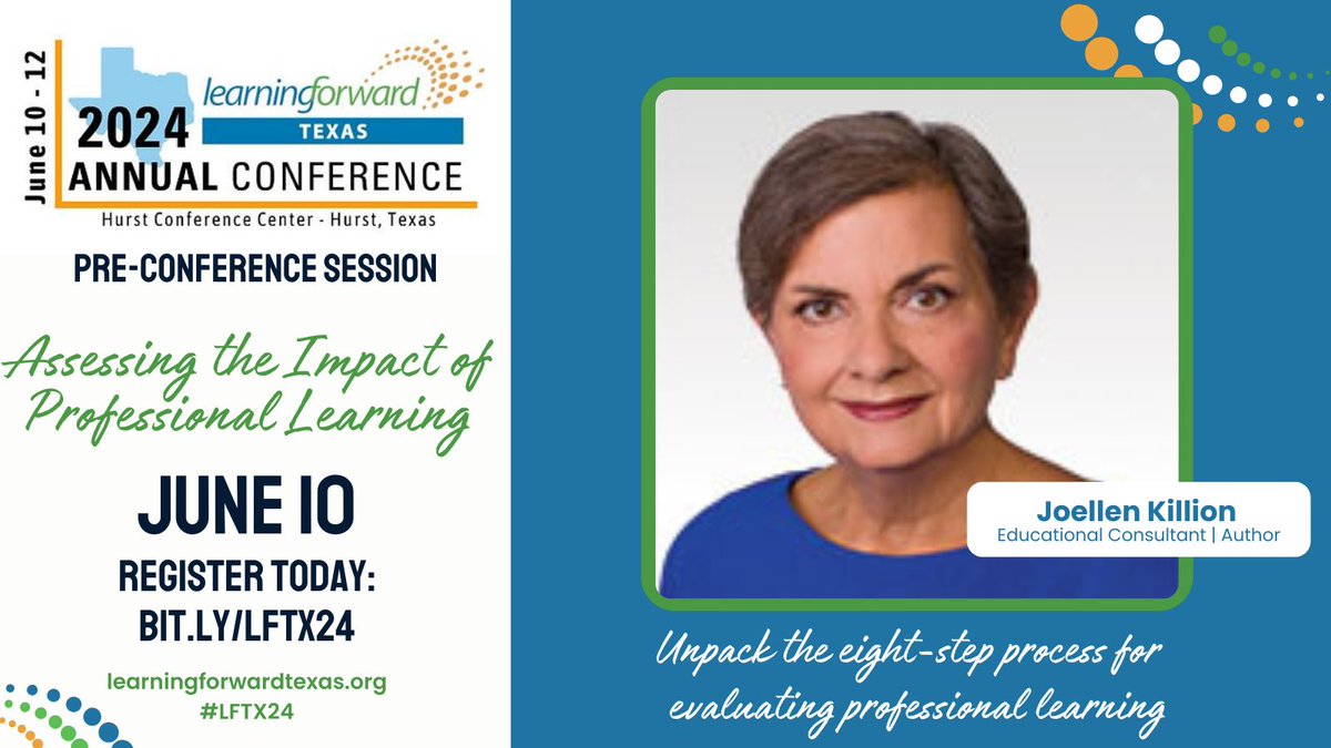 Are you looking for top-notch professional learning this summer? Join me as we welcome Joellen Killion to LFTX 2024! Seats are limited and Early Bird Registration closes on March 1. #LFTX #LFTXLearns #LFTX24 #LFTX2024Register today: bit.ly/LFTX24