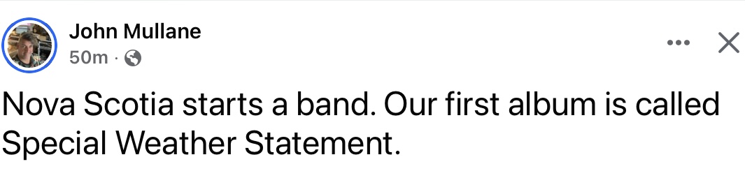 Anna: 😄 Special Weather Statement has been cancelled, but still have Rainfall &amp; Wind Warning in effect! <a href="/johnmullane/">John Mullane (Future Dad)</a> #NovaScotia