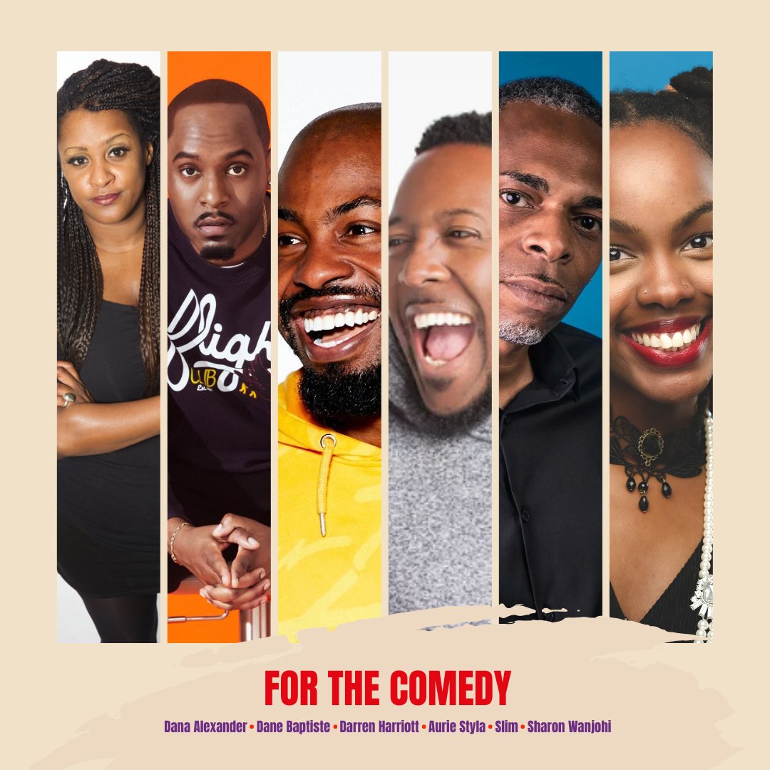 Join us for a hilarious night of comedy from some of the best Black British comedians: Dana Alexander, Dane Baptiste, Darren Harriott, Aurie Styla, Slim & Sharon Wanjohi. All proceeds will go towards our #ForTheCulture strand of work. 📅 04 Mar, 7.30pm: bit.ly/3wtxnnR