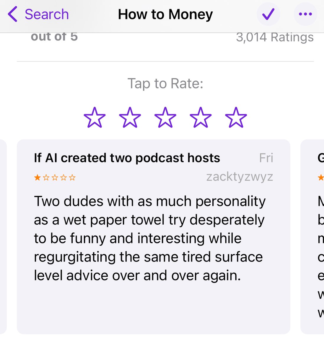 Not the best review we've ever gotten, but probably the funniest. 😂