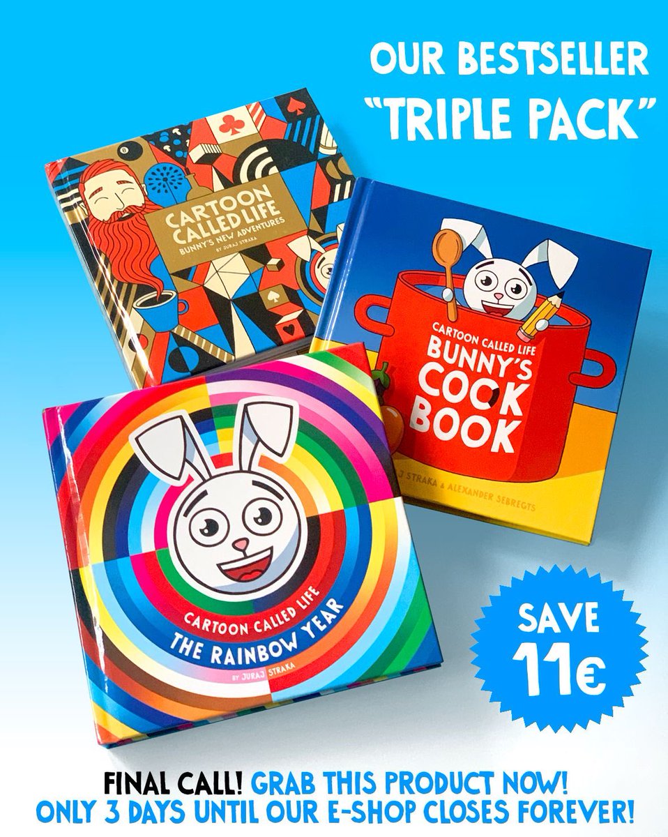You’re still on time if you’d like to get this triple book pack before our e-shop closes 🐰⏰📚

#artist #comicbook #gayart #bunny