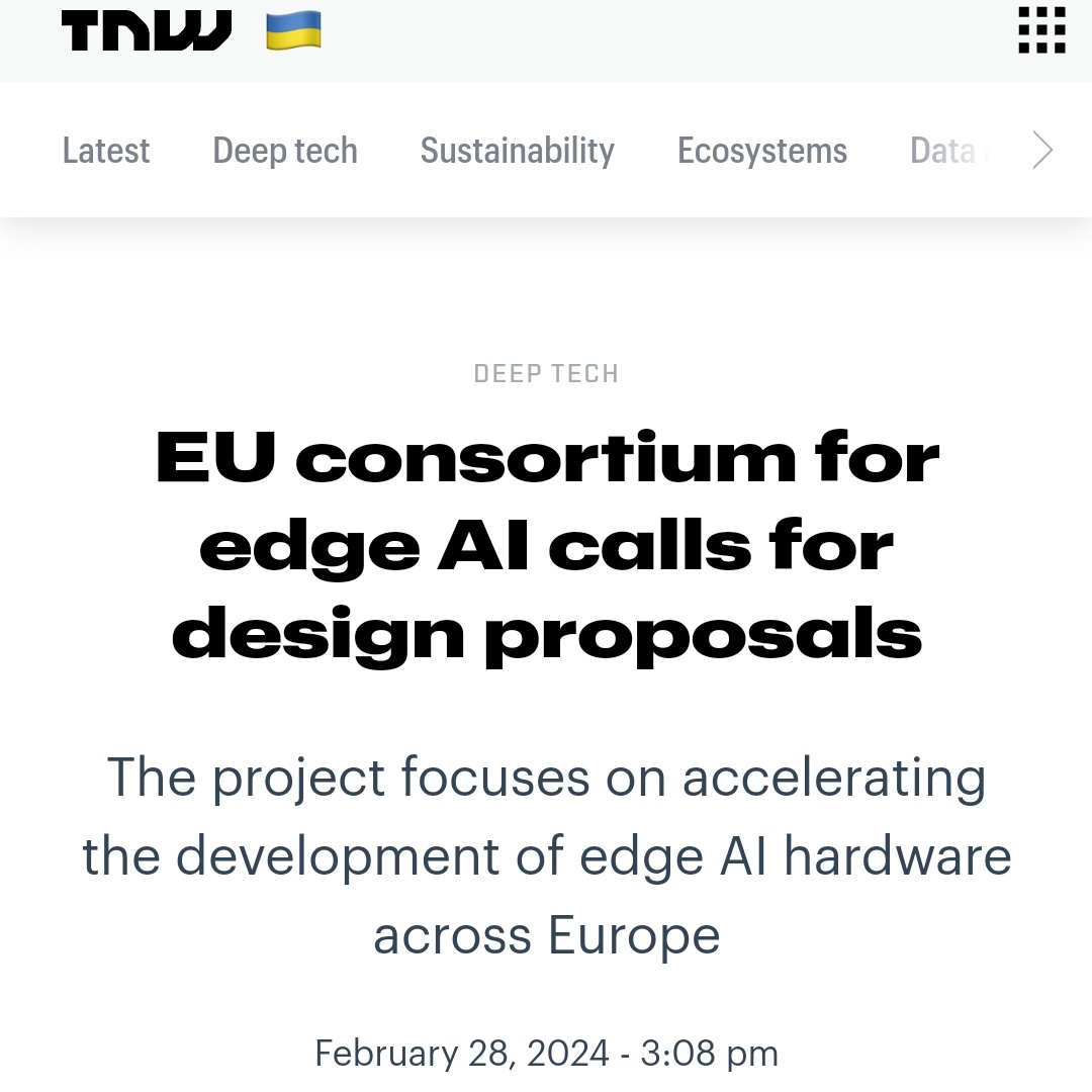 tek_nikel54's tweet photo. #EU #consortium 4 #edgeAI #calls 4 #design #proposals.#Project #focuses on #accelerating #development of #edge #AI #hardware #across #Europe🤖

#CeaLeti #Imec #Vtt #Fraunhofer #3Dintegration #nonvolatileembeddedmemory #RFcomponent #Tek_Nickel_054🤖
https://t.co/sJXG1eNRIZ https://t.co/HaFifnEy47