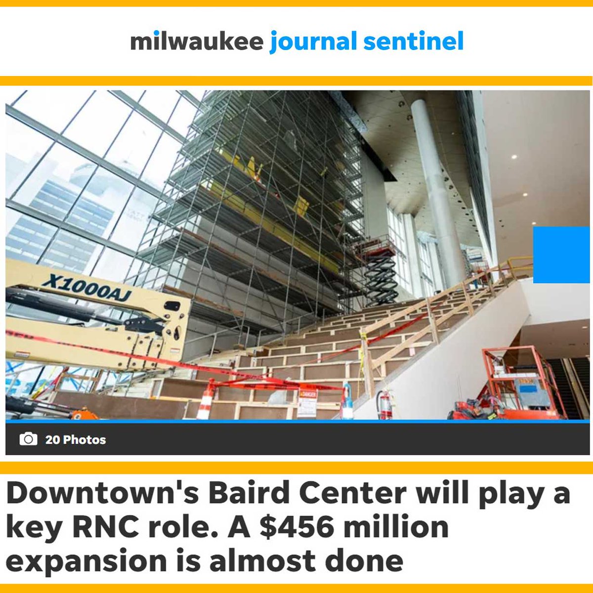 C.D. Smith Construction (@cdsmithinc) on Twitter photo The newly expanded Baird Center is almost done! On Feb 22, 2024 the <a href="/MKEBizJournal/">Milwaukee Business Journal</a> & <a href="/journalsentinel/">Journal Sentinel</a> provided an overview of project updates leading up to the Grand Opening Gala: cdsmith.com/artsentertainm…
#Milwaukee #Wisconsin #buildingmore #construction The newly expanded Baird Center is almost done! On Feb 22, 2024 the <a href="/MKEBizJournal/">Milwaukee Business Journal</a> & <a href="/journalsentinel/">Journal Sentinel</a> provided an overview of project updates leading up to the Grand Opening Gala: cdsmith.com/artsentertainm…
#Milwaukee #Wisconsin #buildingmore #construction