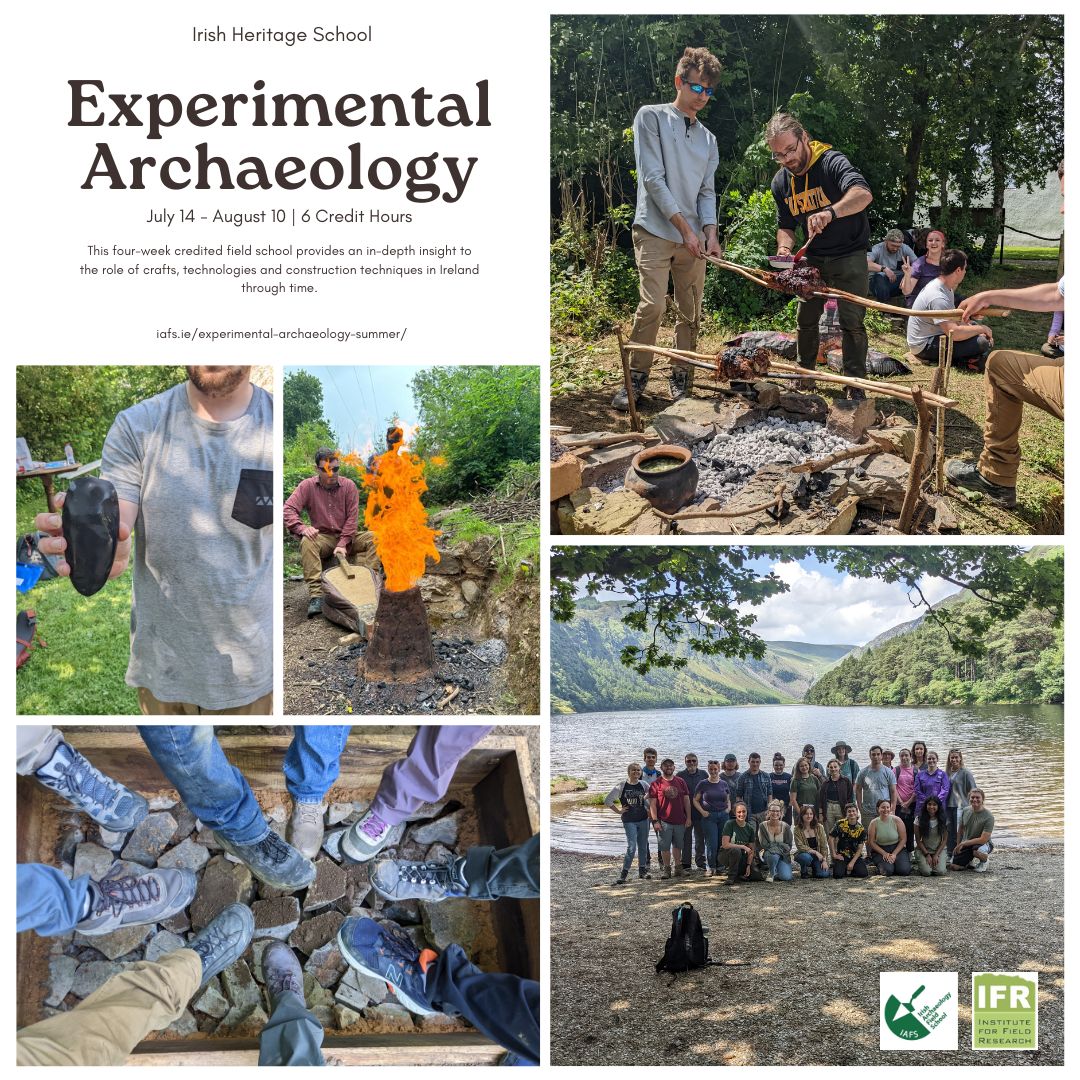 IrishHeritageSc's tweet photo. Enroll Today for Summer 2024!
Join us in Ireland for a hands-on archaeological experience 
#Experimental #Archaeology / #Summer #Excavation (Monastic Midlands) / #Geoarchaeology Field Schools
Read more: https://t.co/7Kh5zbsn09
@IFRArchaeology https://t.co/EZboOHqkKn