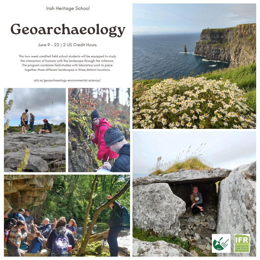 Enroll Today for Summer 2024!
Join us in Ireland for a hands-on archaeological experience 
#Experimental #Archaeology / #Summer #Excavation (Monastic Midlands) / #Geoarchaeology Field Schools
Read more: iafs.ie/programs
<a href="/IFRArchaeology/">IFR</a>