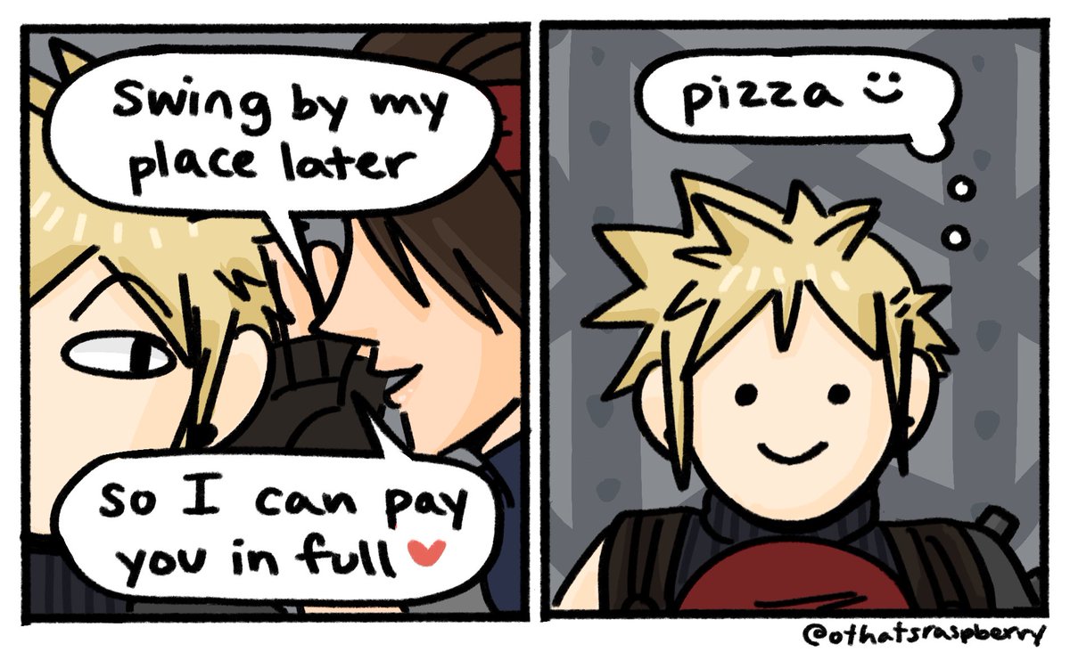 othatsraspberry's tweet image. happy new #FF7  day!! here's some of my ff7 comics :)