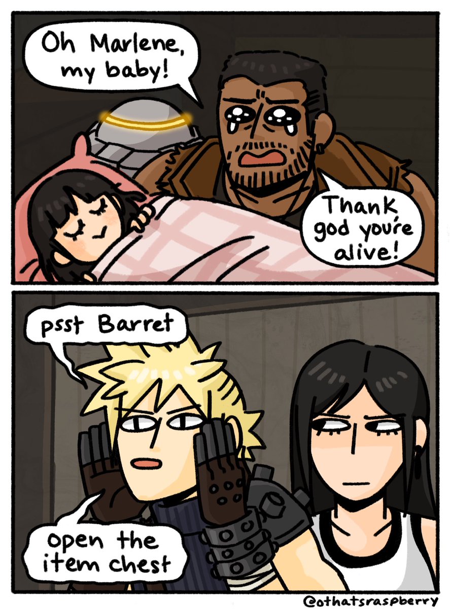 othatsraspberry's tweet image. happy new #FF7  day!! here's some of my ff7 comics :)