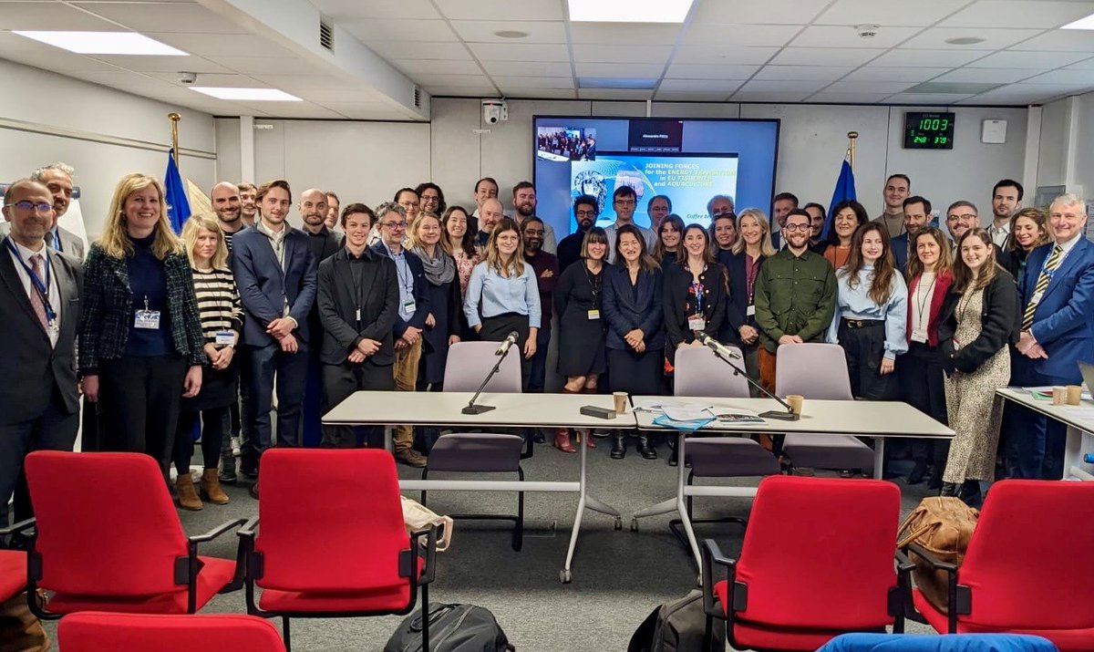 EU_MARE's tweet photo. 📍 Bruxelles

A full house for the #EnergyTransition Partnership workshop on innovation &amp; technology!

Topics:
🐟 exploring existing solutions supporting the energy transition
🐟identifying the technological gaps 

More info on  the #ETP_FishAqua 👉 https://t.co/Vt0qGqiWlk https://t.co/Hg0Nny3BsE