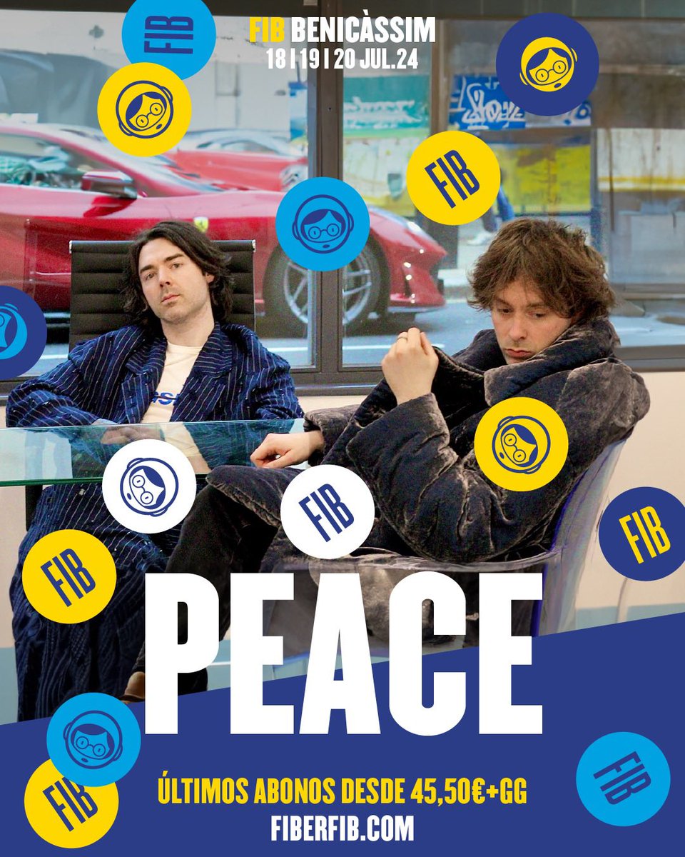 ✨NUEVA CONFIRMACIÓN✨ @PEACE4EVEREVER is coming to Benicàssim 💙 Get your tickets from 45,50€+gg now on fiberfib.com 🎫 #FIB2024