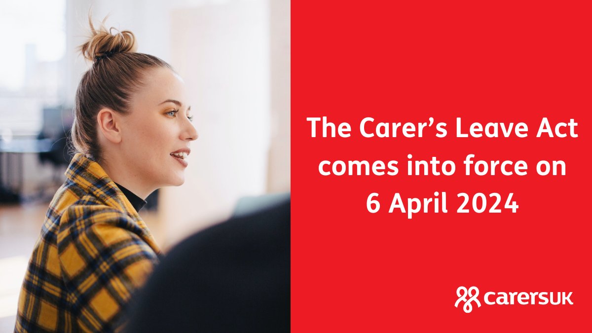 The final legislation for the Carer's Leave Act passed through Parliament yesterday. From 6 April two million employees with unpaid caring responsibilities will be able to take up to five days of Carer’s Leave. Find out more: carersuk.org/press-releases…