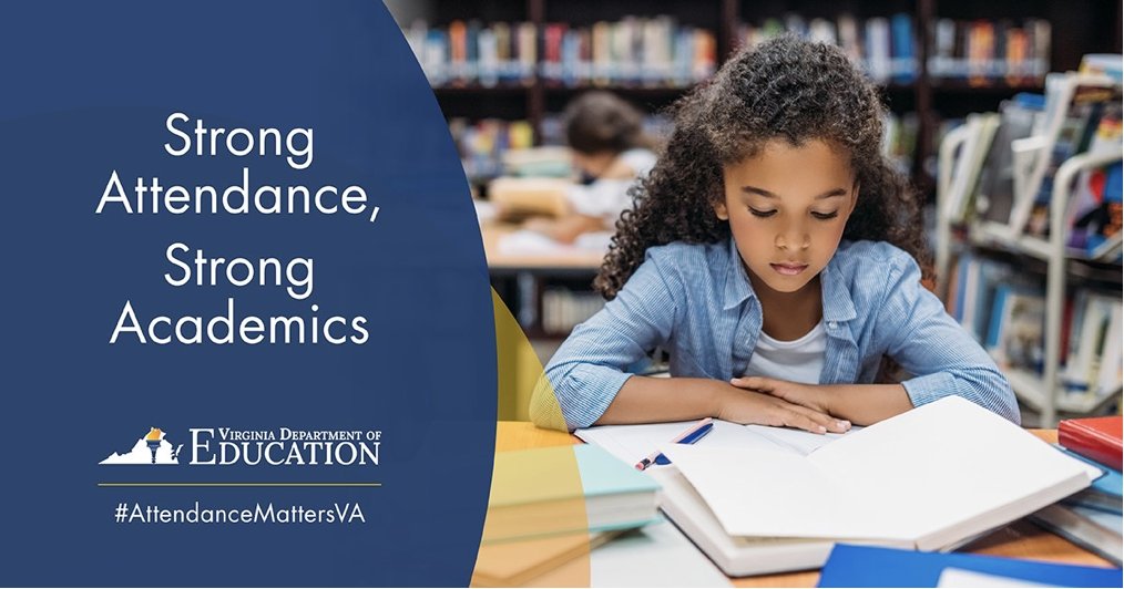 Did you know that regular attendance is an important part of a successful school experience? Good attendance means that students can participate fully in class. It also gives their teachers a chance to understand how the child learns best. #AttendanceMattersVA