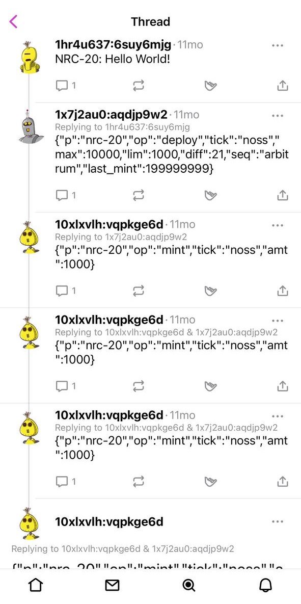 We are opening public relay access to the event chain on Nostr for everyone in the coming days! 🌟

After this is done, you will be able to check all your assets and activities on an immutable chain by using any Nostr clients! 🦩 🦩 

🚀 $noss #BTC #nostr #noscription 🚀