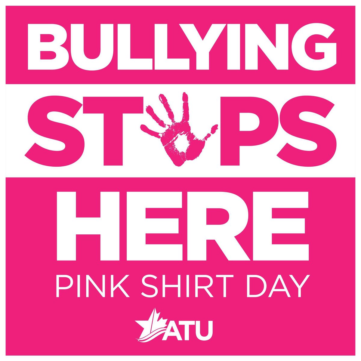 ATULocal615's tweet photo. Speak up. Stand Up. Stop Bullying. Don't forget to wear #pink to show your support: https://t.co/WxH1N4sgor  #BeSomeonesHero #PinkDay @redcrosscanada https://t.co/aE4qLZ1iDY