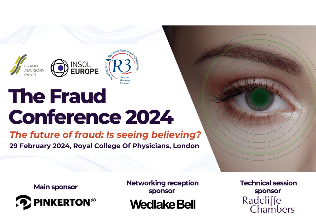 Paul Wainwright (@wainwright1paul) on Twitter photo One day to go to #FraudLondon2024
hosted by <a href="/Fraud_Panel/">Fraud Advisory Panel</a> <a href="/INSOLEurope/">INSOLEurope</a> and <a href="/R3_Membership/">R3</a>. Looking forward to seeing what the future holds for fraud practitioners.
#TheFutureofFraud #EconomicCrime One day to go to #FraudLondon2024
hosted by <a href="/Fraud_Panel/">Fraud Advisory Panel</a> <a href="/INSOLEurope/">INSOLEurope</a> and <a href="/R3_Membership/">R3</a>. Looking forward to seeing what the future holds for fraud practitioners.
#TheFutureofFraud #EconomicCrime