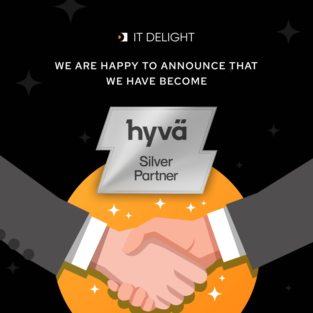 We can finally say it publicly! 💫
💥 IT Delight achieved Hyvä SILVER Partner status 💥

We also congratulate Hyvä <a href="/hyva_io/">Hyvä 🟢🟢🟢🟢</a> on the announcement of the new partner program! We are happy to grow together 🤝

#HyvaPartner #Hyva #HyvaThemes #Magento #Magento2