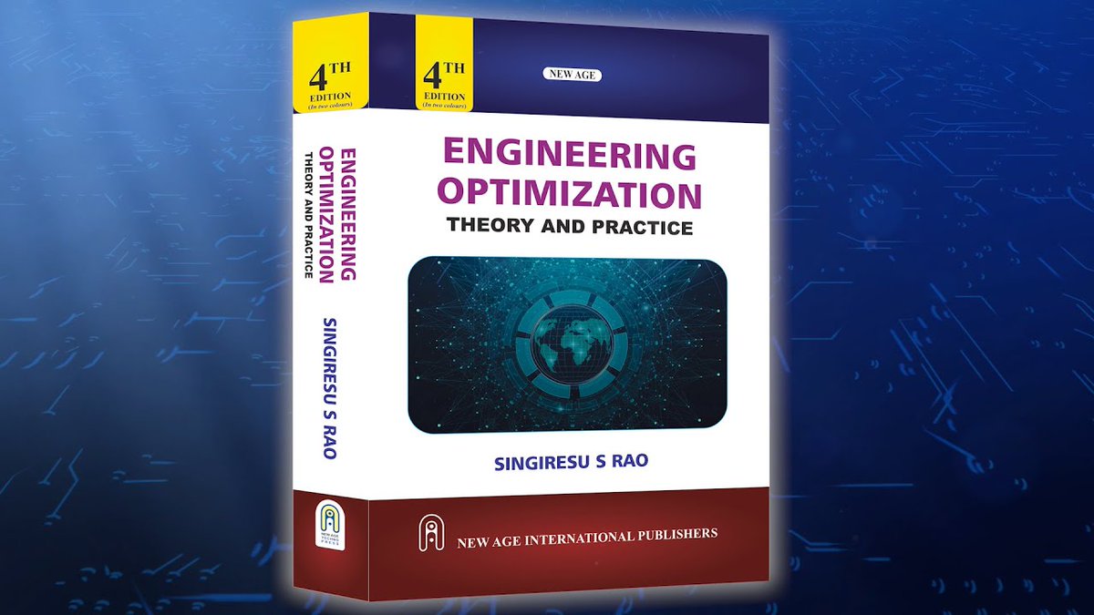 NewAgeContactUs's tweet image. Engineering Optimization Theory And Practice By Singiresu S Rao
youtu.be/6yaipY8kR_o
𝐂𝐥𝐢𝐜𝐤 𝐨𝐧 𝐥𝐢𝐧𝐤 𝐭𝐨 𝐛𝐮𝐲:
𝐀𝐦𝐚𝐳𝐨𝐧- shorturl.at/asEF8
𝐅𝐥𝐢𝐩𝐤𝐚𝐫𝐭- shorturl.at/imFX5
#EngineeringOptimization
#SingiresuSRao
#OptimizationTheory