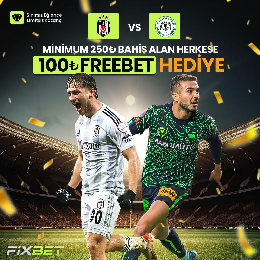 🎁 TEBRİKLER | 100 TL FREEBET KAZANDIN 🏆 Beşiktaş 🆚 Konyaspor ⚽️ Bu maça, maç öncesi minimum 250 TL tekli veya kombine bahis alan herkes yararlanabilir. ⚠️ Kupon Kazansa Da, Kaybetse De 100 TL Kazandın ! ✅ Maç başladığında 100 TL FREEBET hesabınızda olacaktır. 🔗…