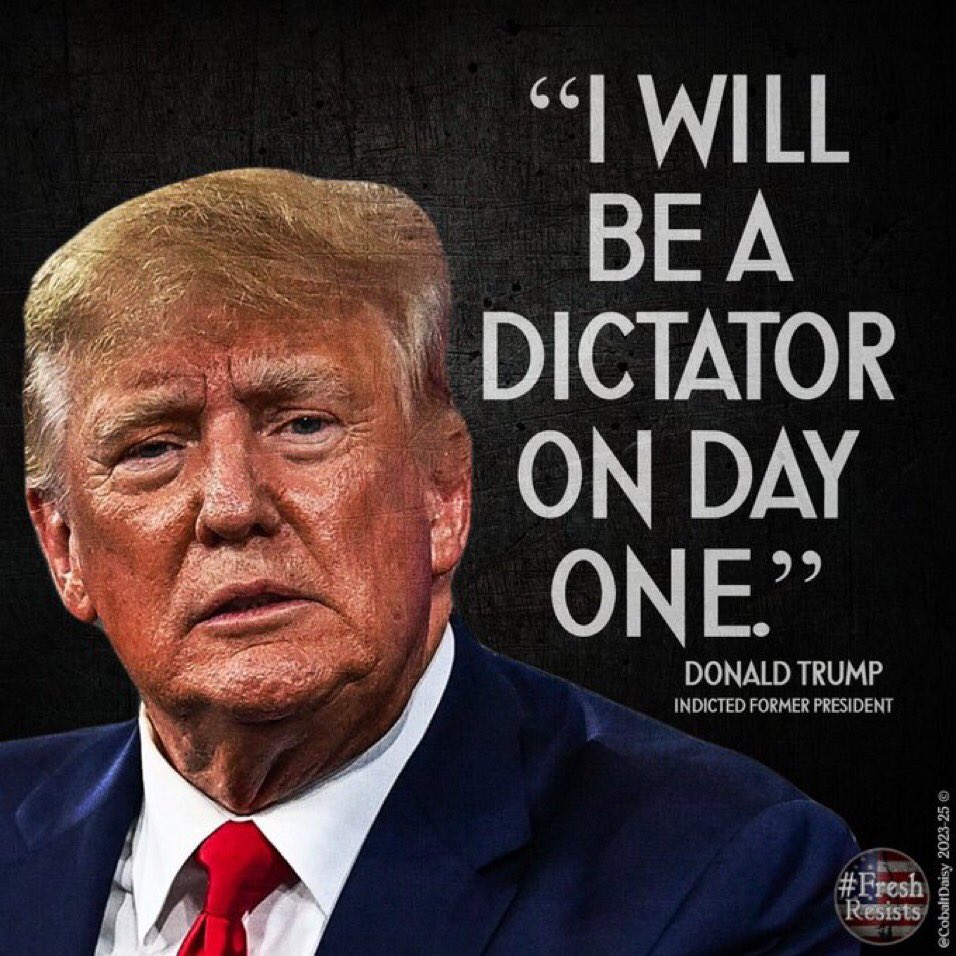 Do you believe that Trump wants to be a dictator for life?

Yes or No?