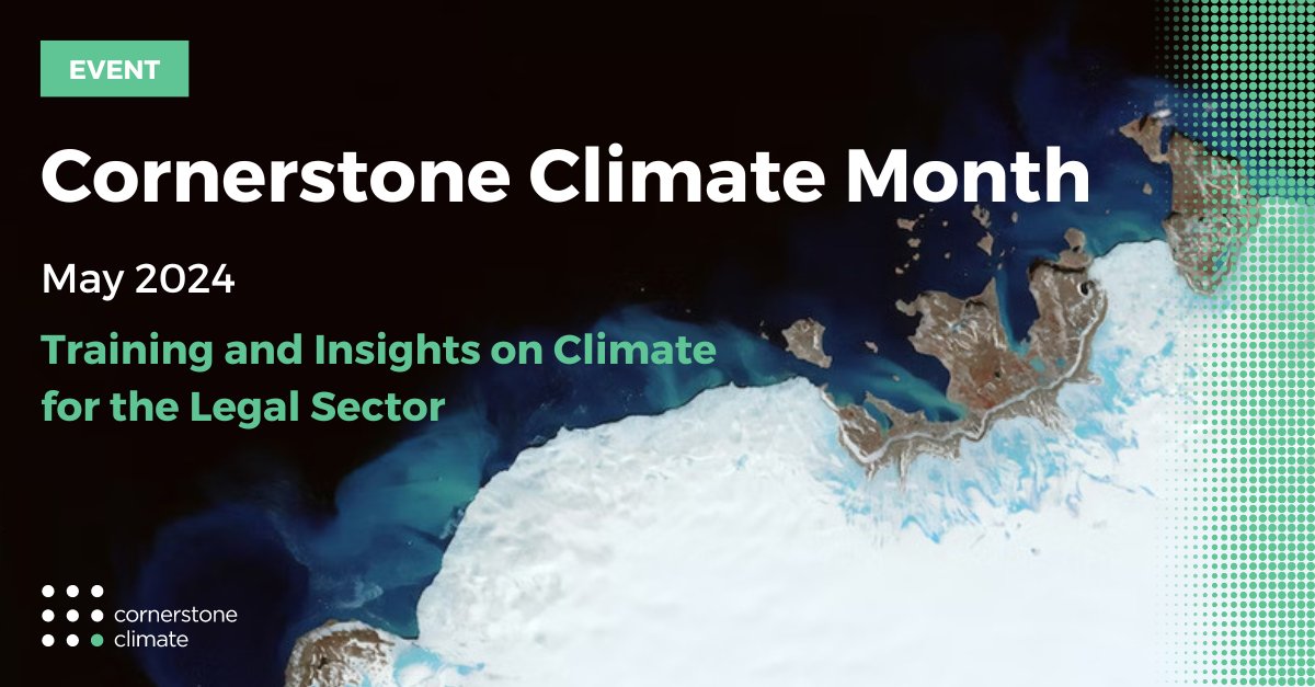 We're excited to launch #CornerstoneClimateMonth this May! 🌟 A groundbreaking opportunity for legal professionals to gain unparalleled climate training & insights. Dive into everything from Climate Basics to Green Finance & much more. 🌍💼 Learn more: cornerstonebarristers.com/cornerstone-cl…